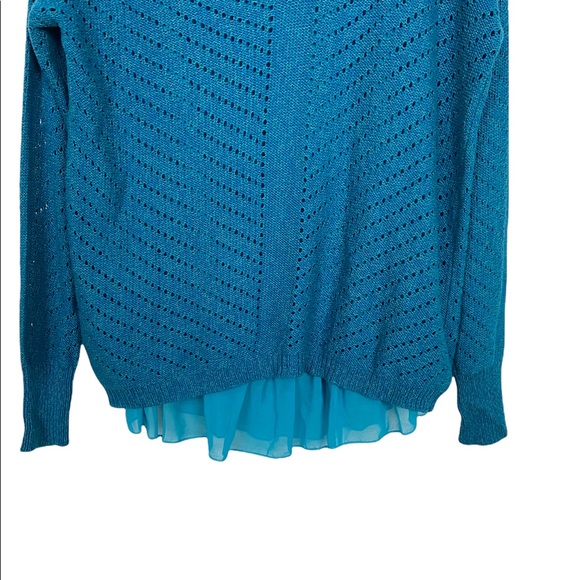 prANA Ellery Sweater in Mosaic Blue Layered Size Small - Picture 5 of 7